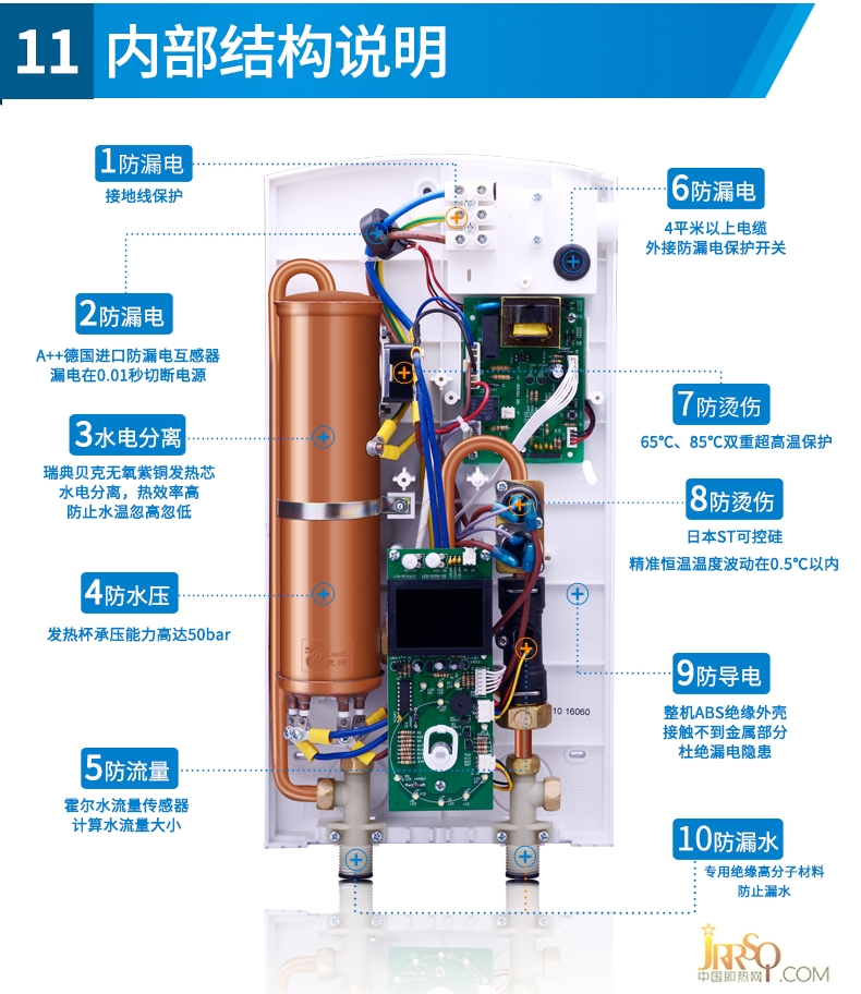 捷狮原装进口即热式电热水器B7 报价1998元